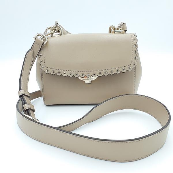 マイケルコース 2Way ショルダーバッグ ミニ ベージュ 32T8TF5M1I ストラップ付 レザー MICHAEL KORS ◆2004拍卖
