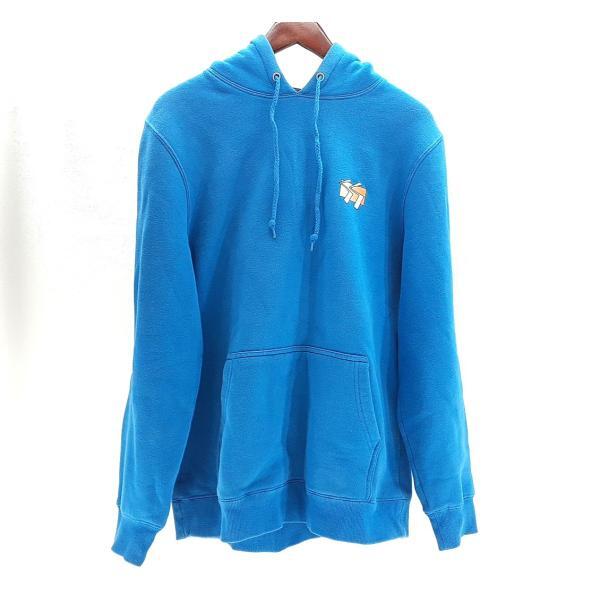 ステューシー レディース ブルー(水色)パーカー SIZE S 綿80%・ポリエステル20% 色褪せ・使用感有り stussy ◆2004拍卖