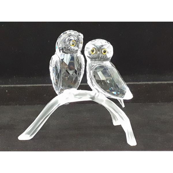 SWAROVSKI スワロフスキー 1003312 フクロウ 置物 クリスタル オブジェ Size 約 縦7x横8x幅5(cm) ◆2004拍卖