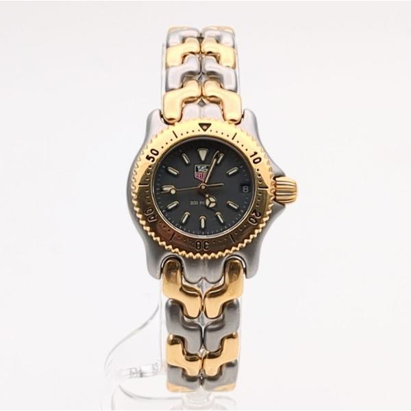 タグホイヤー セル S95 208M クオーツ レディース 腕時計 ブラック文字盤 箱・ケース付 電池交換済み TAG HEUER ◆2005拍卖