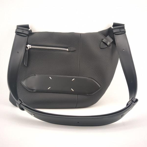 極美品】メゾン マルジェラ ボディバッグ 鹿革 牛革 レザー ブラック SB1WG0017 Maison Margiela 5AC クラッチバッグ ◆2005拍卖