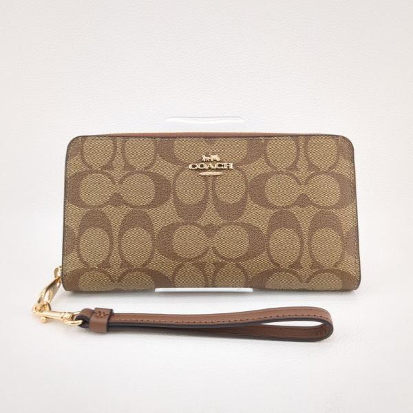 未使用品】コーチ 長財布 ラウンドファスナー C4452 シグネチャー ブラウン PVCレザー COACH ユニセックス ◆2005拍卖