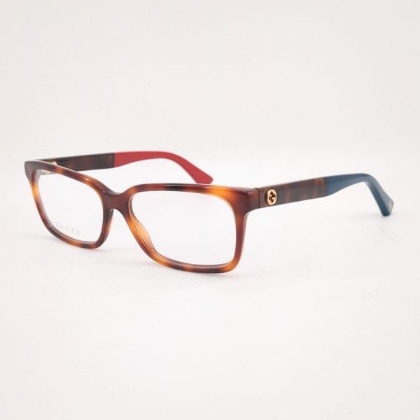 美品】グッチ 眼鏡 サングラス ハバナ GG0168O 008 レクタングル フルリムケース ブラウン HAVANA GUCCI ユニセックス ◆2005拍卖