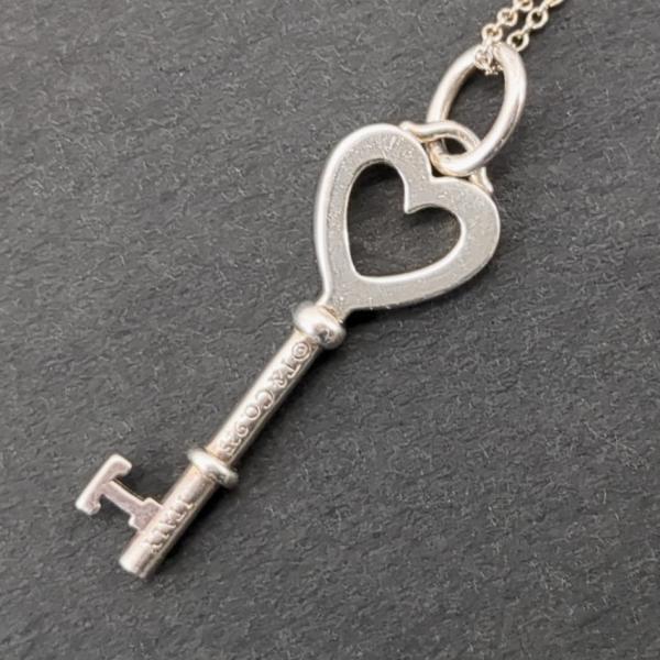 ティファニー ハートキー ネックレス SV925 2.5g 40cm Tiffany&Co. シルバー925 ブランドアクセサリー ◆2005拍卖