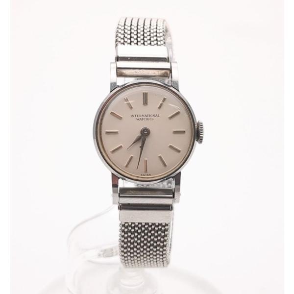 稼働品】IWC 手巻き レディース腕時計 ホワイト文字盤 INTERNATIONAL WATCH ベルト社外品 ◆2005拍卖