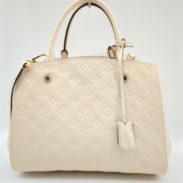 ルイヴィトン M41698 モンテーニュMM イヴォワール レザー モノグラム アンプラント ハンドバッグ LOUIS VUITTON ◆2006拍卖