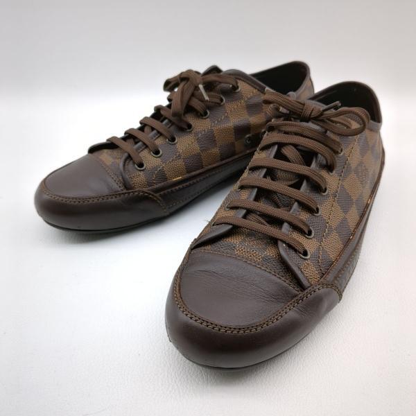 ルイヴィトン スニーカー ダミエ ブラウン SIZE 8 LOUIS VUITTON ◆2006拍卖