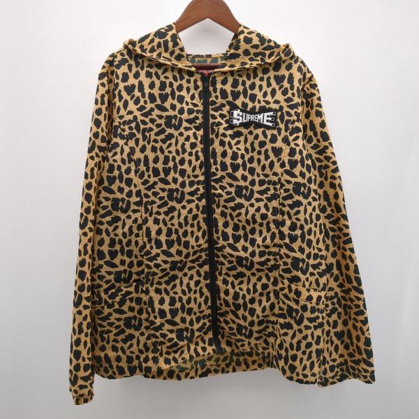 シュプリーム ナイロンジャケット SIZE M レオパード柄 17SS Skew Hooded Nylon Jacket Supreme ◆2006拍卖