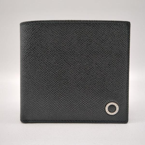 ブルガリ 2つ折り財布 ブルガリ ブルガリマン ブラック×ロイヤルブルー 30396 ICタグ BVLGARI ◆2006拍卖