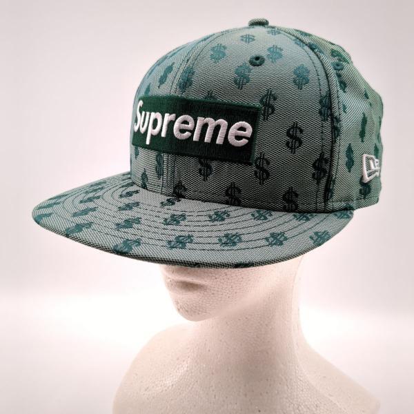シュプリーム ニューエラ キャップ 18SS Monogram Box Logo New Era グリーン ドルマーク ボックスロゴ Supreme ◆2006拍卖