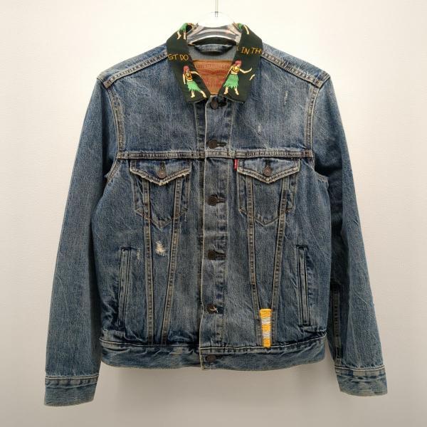 リーバイス デニムジャケット 72334-0278 ブルー SIZE S 襟アロハ柄 Gジャン LEVI’S ◆2006拍卖
