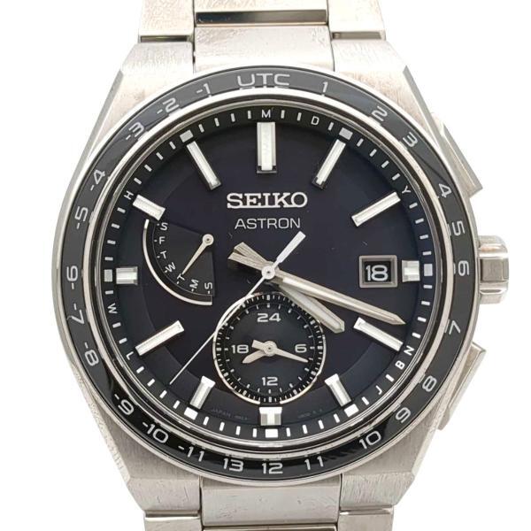 セイコー アストロン SBXY039 8B63-0BB0 ソーラー充電 ブラック文字盤 箱付 メンズ 中古 腕時計 SEIKO ◆2008拍卖