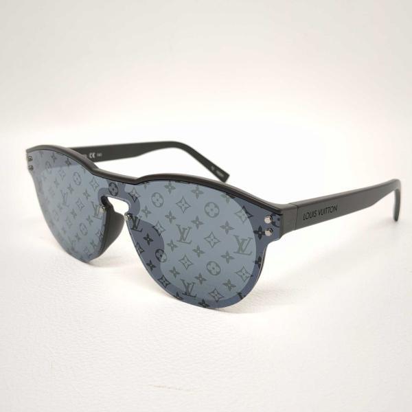 美品 ルイヴィトン サングラス LVワイメア Z1333E ブラック セルフレーム モノグラム 箱付 中古 ◆2008拍卖