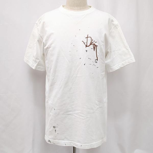 美品 ディオール トラヴィススコット Tシャツ 22AW 283J685B0554 メンズ M 白 古着 Christian_Dior ◆2008拍卖