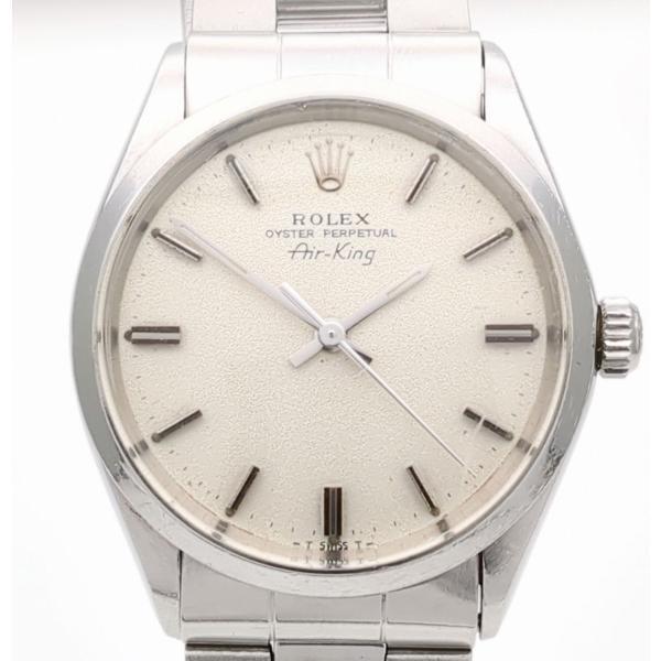 OH済 ロレックス エアキング 5500 自動巻 SS シルバー文字盤 メンズ 腕時計 ビンテージ ROLEX 中古 ◆2008拍卖