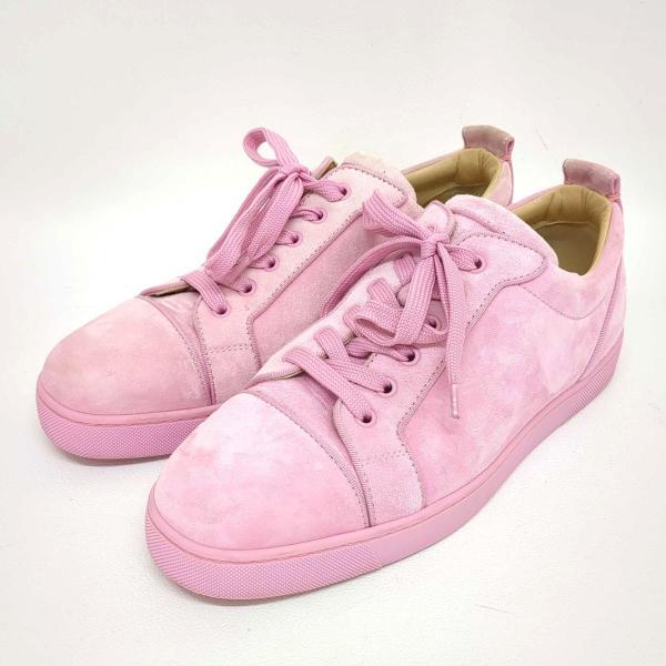 クリスチャンルブタン スニーカー メンズ ピンク 42 1/2 スエード 中古 古着 Christian Louboutin ◆2008拍卖