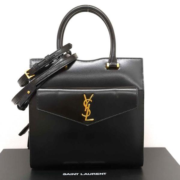 美品 サンローラン ショルダー ハンドバッグ 2WAY アップタウンスモール ブラック Yves Saint Laurent 中古 ◆2008拍卖