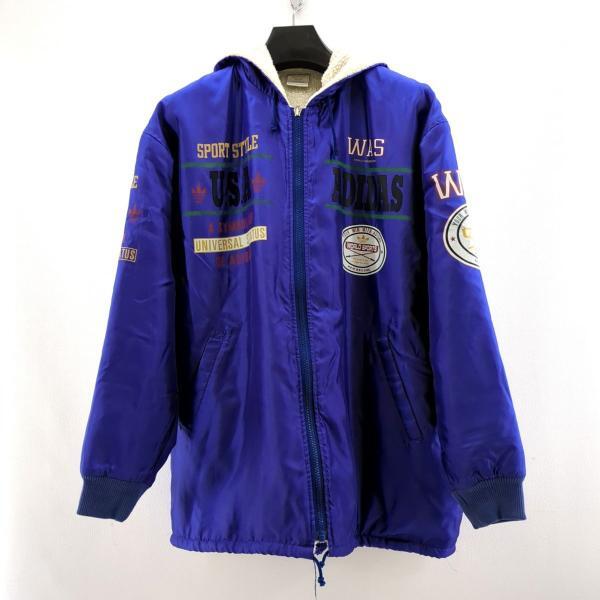 アディダス ボアコート SIZE M デサント製 パープル メンズ 古着 adidas 中古 ◆2015拍卖