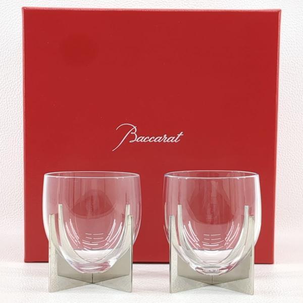 レア】バカラ ヘリテージ パレゾン 台座付 ロックグラス ペア クリスタルガラス Baccarat 2P 箱付 フランス ◆2005拍卖
