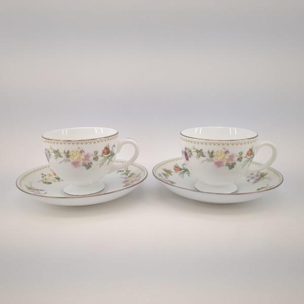 美品】 ウェッジウッド ミラベル カップアンドソーサー 2Pセット Wedgwood 廃盤 カップ&ソーサー ◆2005拍卖