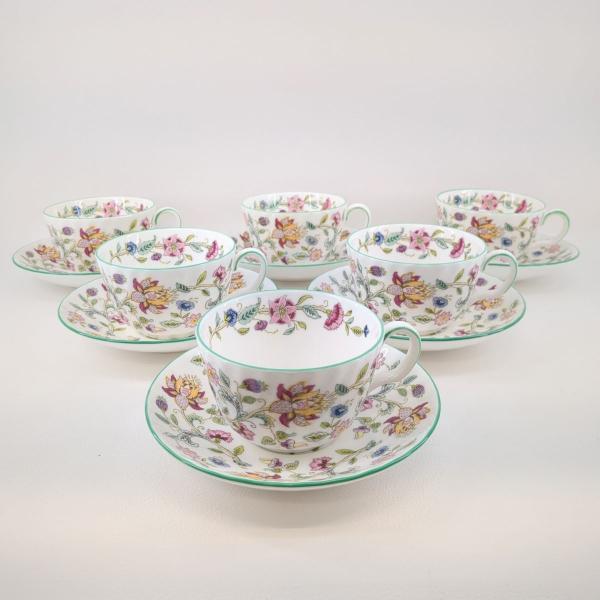 未使用品 ミントン カップ&ソーサー ハドンホール 6Pセット MINTON カップアンドソーサー 6客 B-1451 ◆2005拍卖