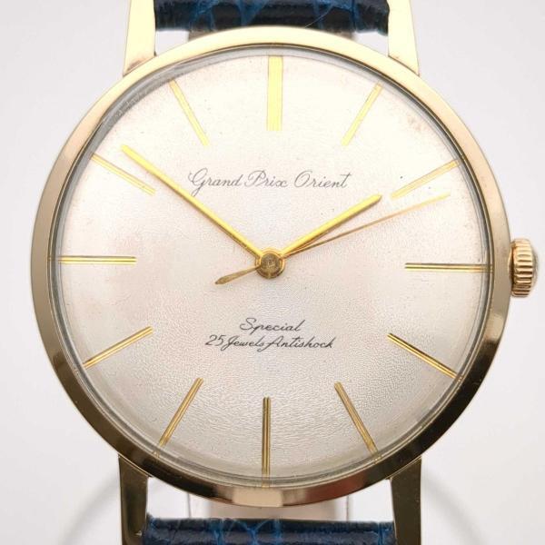 オリエント グランプリ 手巻き S114579 14KGF 25石 メンズ 腕時計 ビンテージ アンティーク ORIENT 中古 ◆2008拍卖