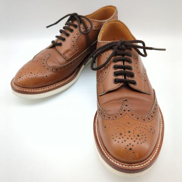 ヒロシツボウチ ビジネスシューズ ブラウン SIZE 7 ウィングチップ メダリオン HIROSHI TSUBOUCHI ◆2006拍卖