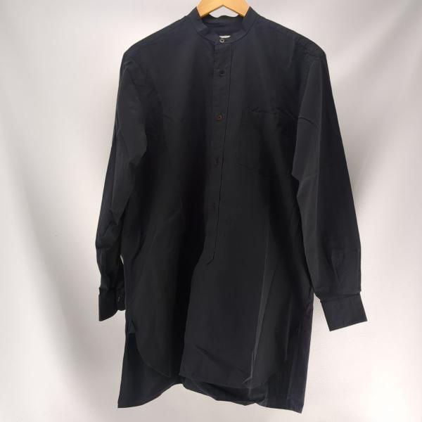 コモリ バンドカラーシャツ サイズ 1 ネイビー X01-02002 メンズ COMOLI 古着 中古 ◆2009拍卖