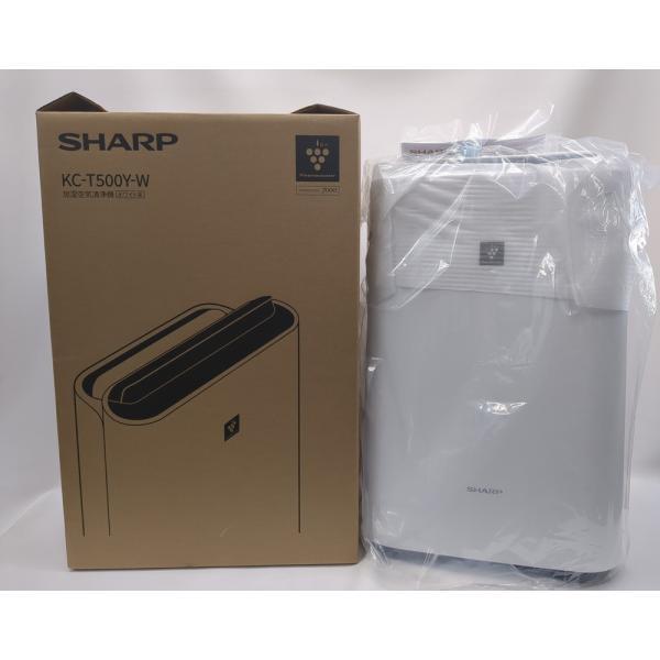 【未使用品】SHARP 2024年製 KC-T500Y-W 23畳(38m2) シャープ 加湿空気清浄機 ◆2001拍卖