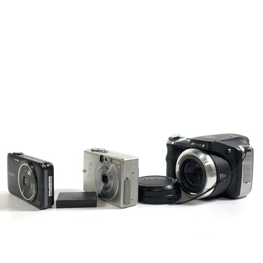 SONY ソニー Cyber-shot DSC-WX7 他 コンパクトデジタルカメラ まとめ売り全3台セット レンズキャップx1/バッテリーx1付き●簡易検査品拍卖