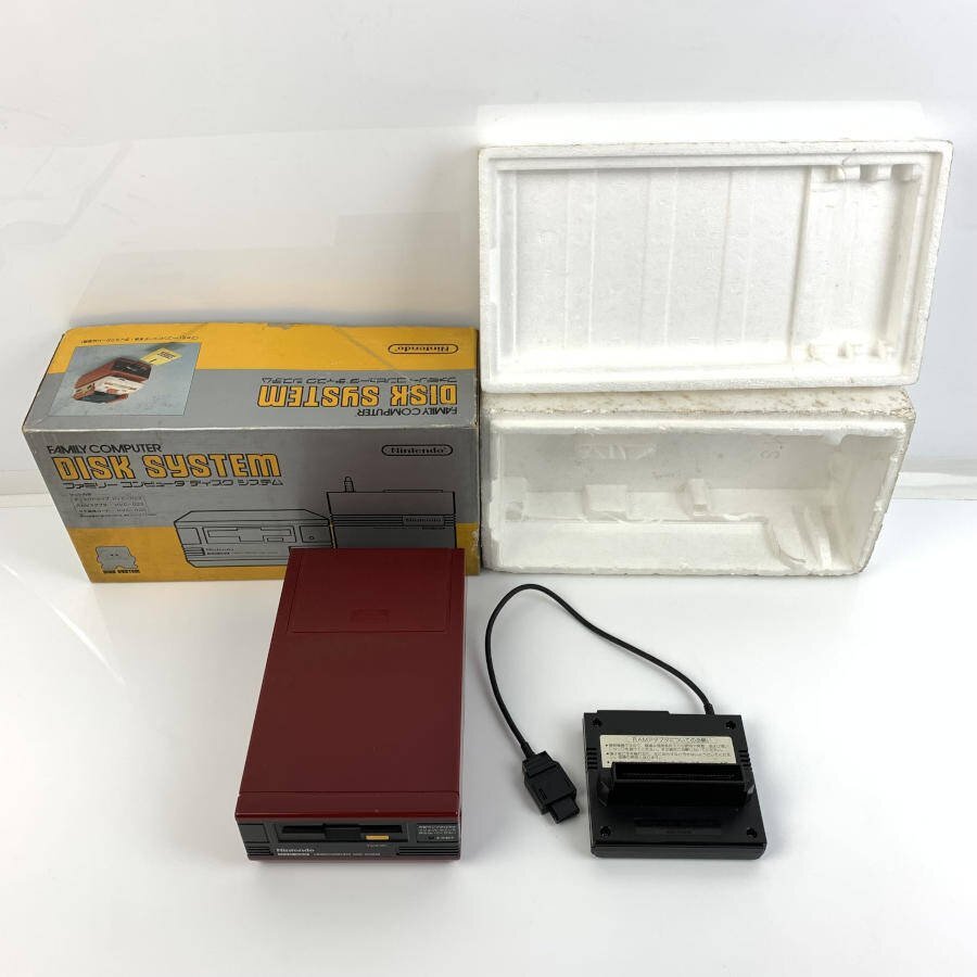 NINTENDO 任天堂 HVC022 FC ファミリーコンピュータ ディスクシステム ファミコン ゲーム機本体 RAM 元箱付*ジャンク品拍卖