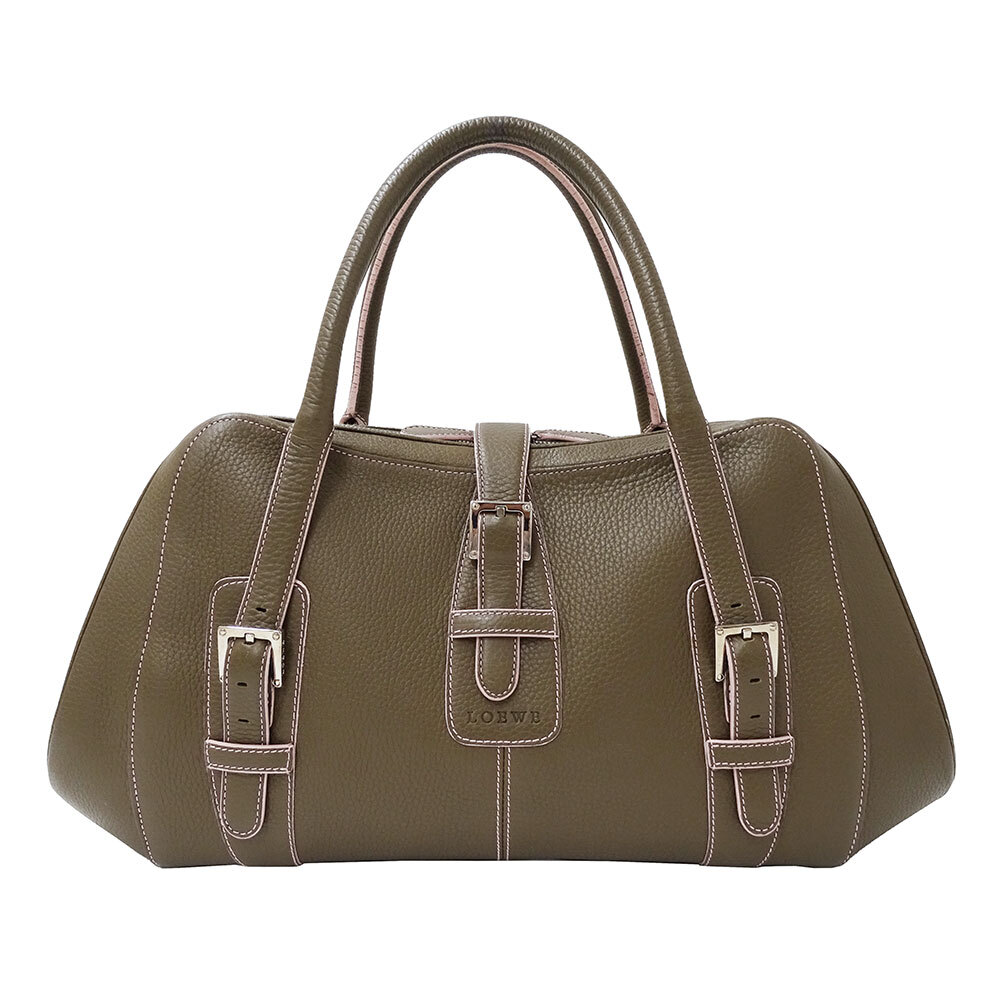 ロエベ LOEWE バッグ レディース ブランド ハンドバッグ レザー カーキグリーン ピンク 手さげ おしゃれ カジュアル 可愛い おでかけ拍卖