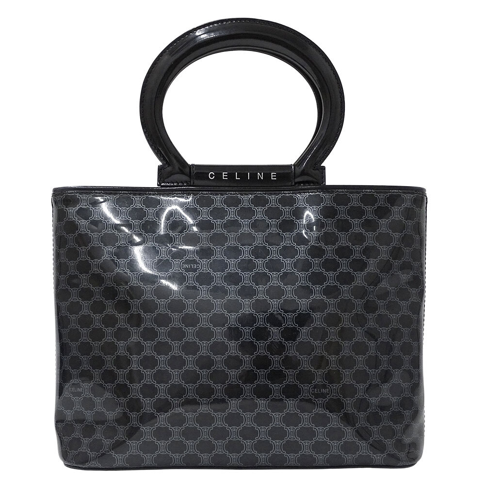 セリーヌ CELINE バッグ レディース ブランド ハンドバッグ マカダム エナメル ブラック 手持ち ロゴ おしゃれ 可愛い おでかけ 普段使い拍卖