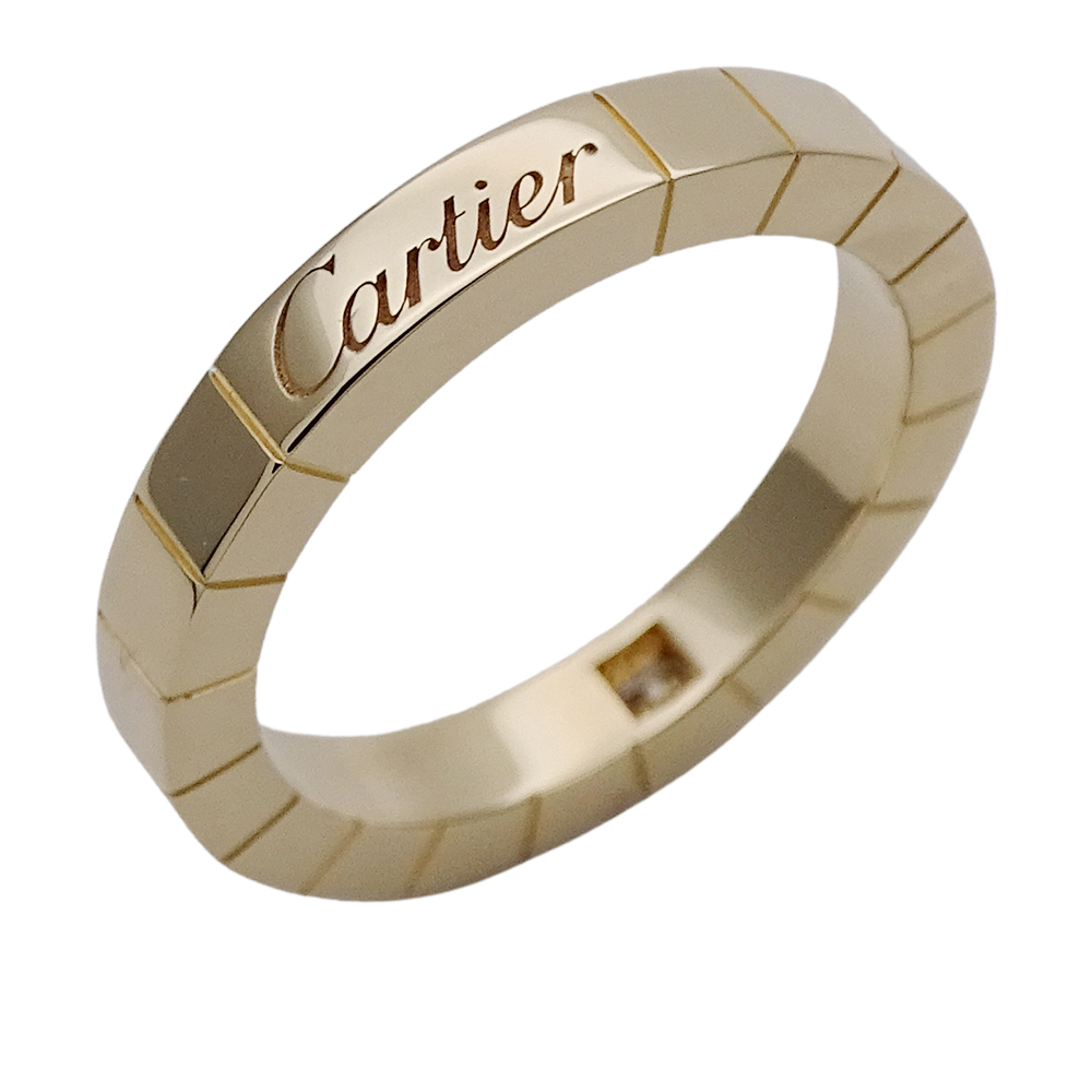 カルティエ Cartier リング レディース メンズ ブランド 指輪 750YG 1P ダイヤモンド ラニエール ゴールド #49 約9号 ジュエリー 磨き済み拍卖
