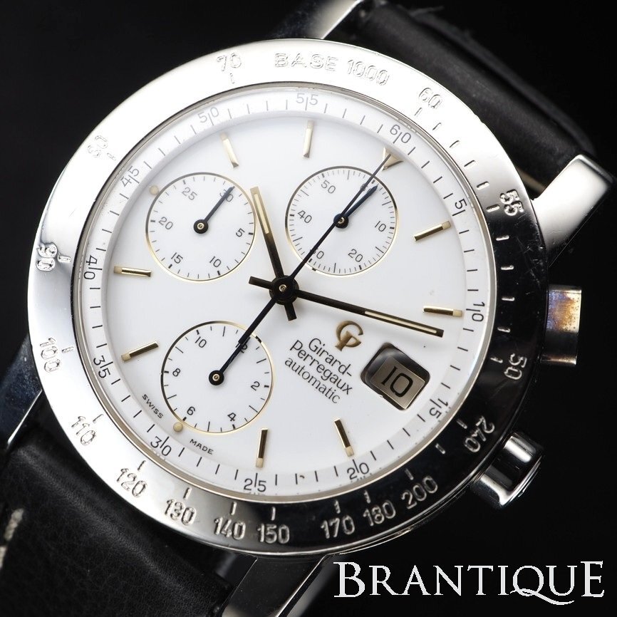 【JUNK/ジャンク】 ■1円~■ GIRARD-PERREGAUX ジラールペルゴ GP7000 SS 革 自動巻き クロノグラフ USED品 メンズ 腕時計 「27930」拍卖