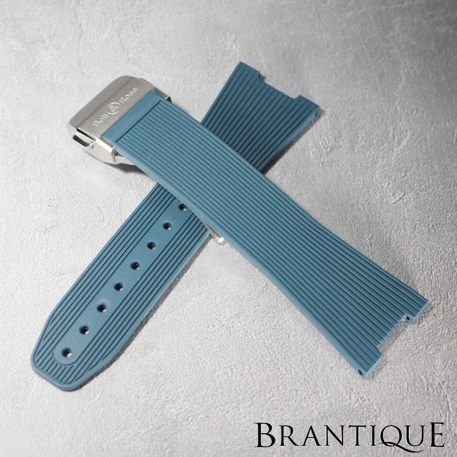 ◆即決あり◆ Bell&Ross ベル&ロス 純正ラバーベルト SS ラバー ブルー Dバックル 美品 腕時計用「27876」拍卖