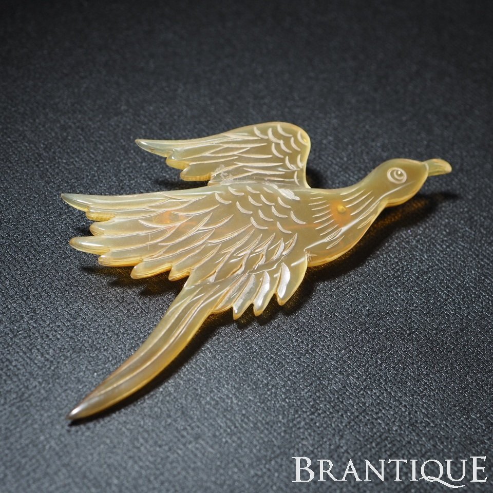 ◆即決あり◆ べっ甲風 ブローチ 鳥 モチーフ アクセサリー 婦人 バッジ アクセサリー 服飾雑貨 「00000」拍卖
