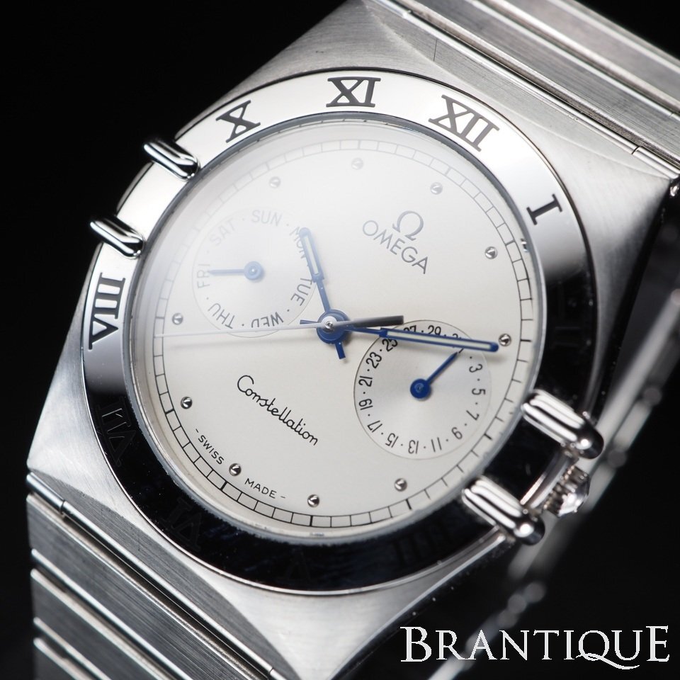 ◆即決あり/希少◆ OMEGA オメガ コンステレーション デイデイト SS ベゼル インデックス ローマン 1520.30 QZ USED 腕時計 「27728」拍卖