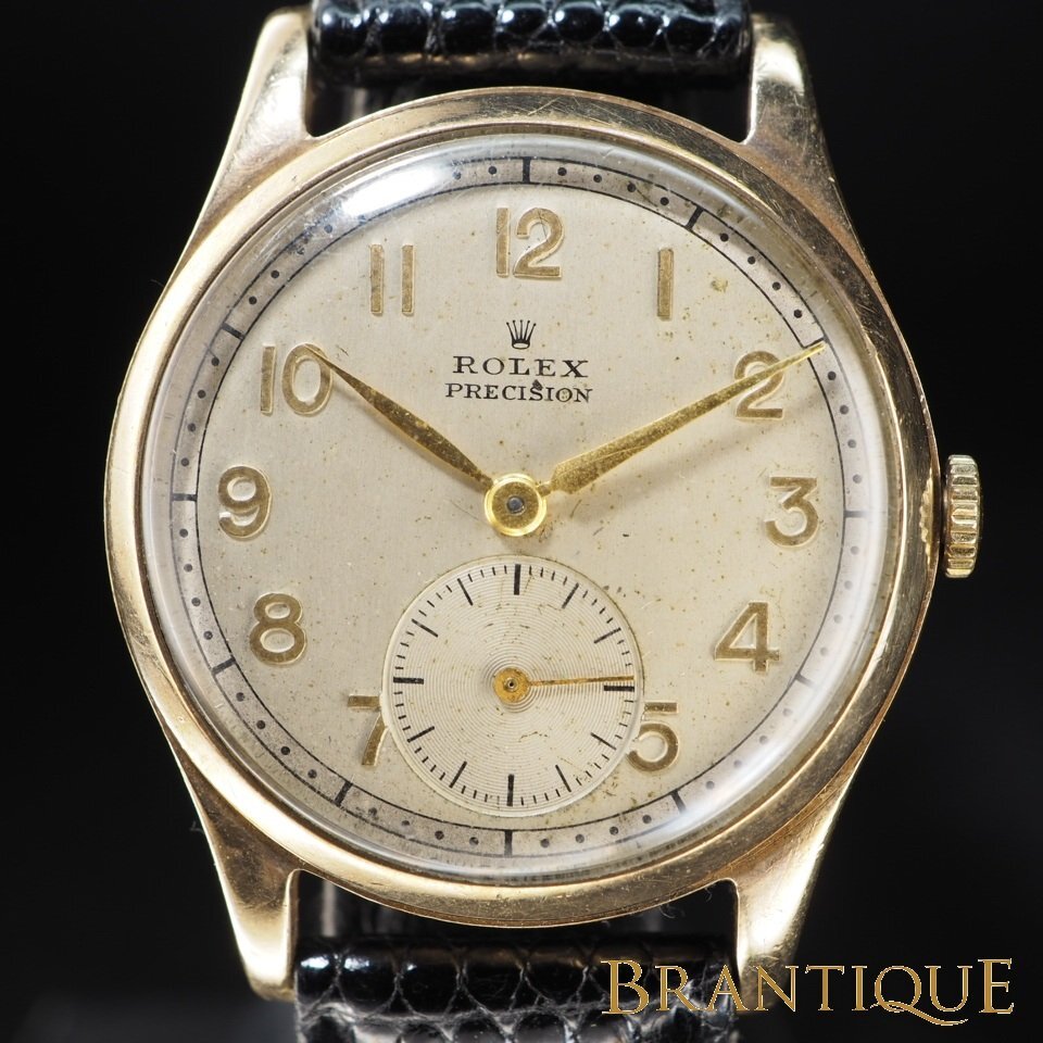 ◆超希少/デニソンケース◆ ROLEX ロレックス プレシジョン 手巻き スモールセコンド ヴィンテージ 当時物 K9/革 USED 稼働 「27816」拍卖