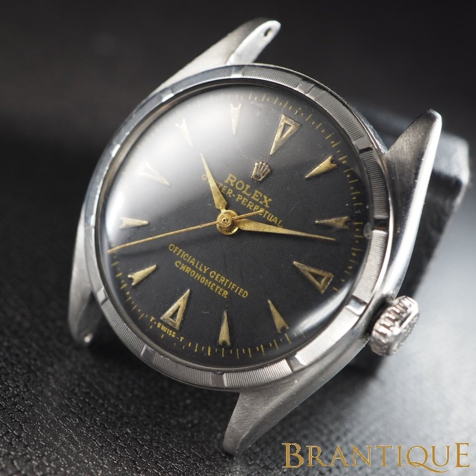 ◆1円~◆ ROLEX ロレックス オイスターパーペチュアル 6085 楔インデックス 自動巻き 黒 USED 稼働 メンズ 腕時計 本体のみ 「27447」拍卖