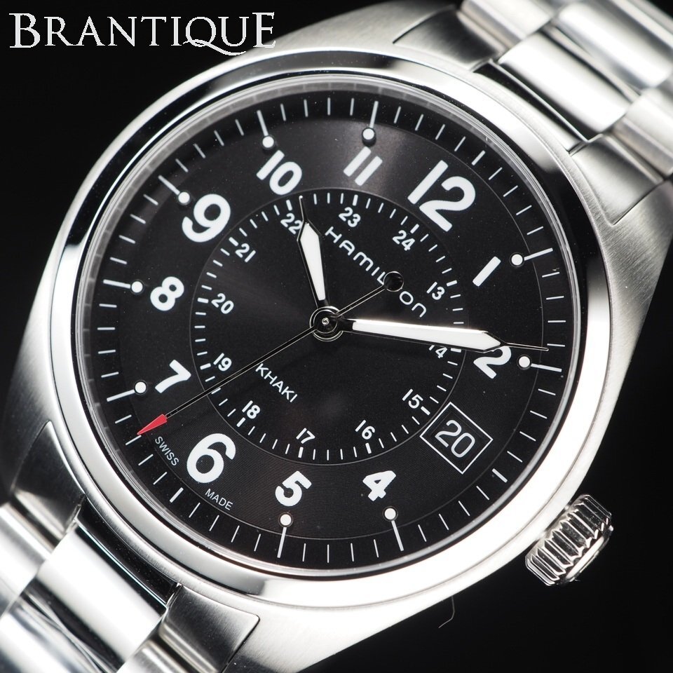 ◆未使用/超美品/1円~◆ HAMILTON ハミルトン カーキフィールド H68551933 SS QZ 黒 箱 保 メンズ 腕時計 「27871」拍卖