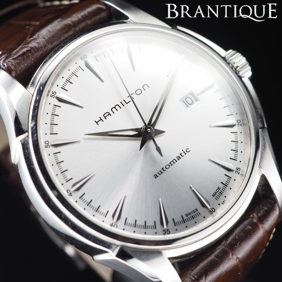 ◆1円~◆ HAMILTON ハミルトン ジャズマスター ビューマチック H32715551 SS 革 自動巻 裏スケ USED 稼働 箱 保 メンズ 腕時計 「27910」拍卖