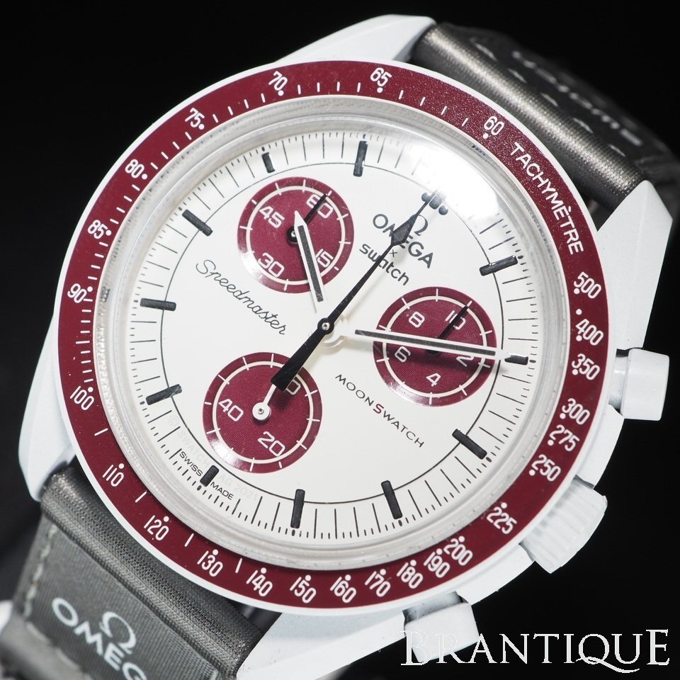 ■1円~■ OMEGA×Swatch オメガ スウォッチ ミッショントゥ プルート S033M101 セラミック ナイロン ユニセックス USED 腕時計 「27904」拍卖