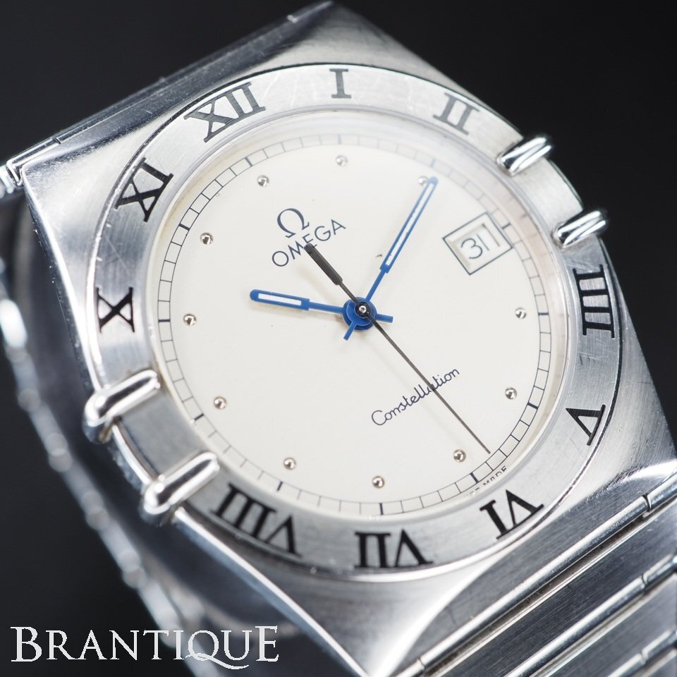 ◆1円~◆ OMEGA オメガ コンステレーション SS QZ 電池交換済み ベゼルインデックス ローマン USED 稼働 メンズ 腕時計 Q「27927」拍卖