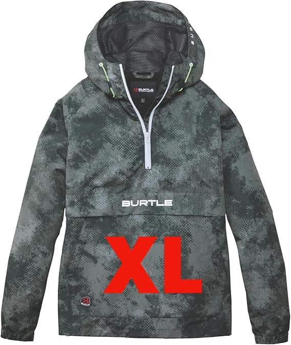 2025最新【バートル】XL(LL) デジタルグレー 防風アノラックパーカ 4054 BURTLE アウトドア おしゃれ 防寒 防風 はっ水拍卖