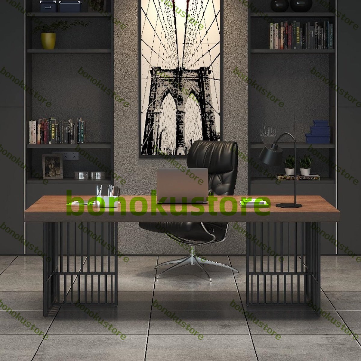 パソコンデスク ゲーミングデスク 会議用テーブル 5cmの無垢材天板 環境に優しい水性塗料 (椅子は付属しません)(5cm 160x70x75cm)拍卖