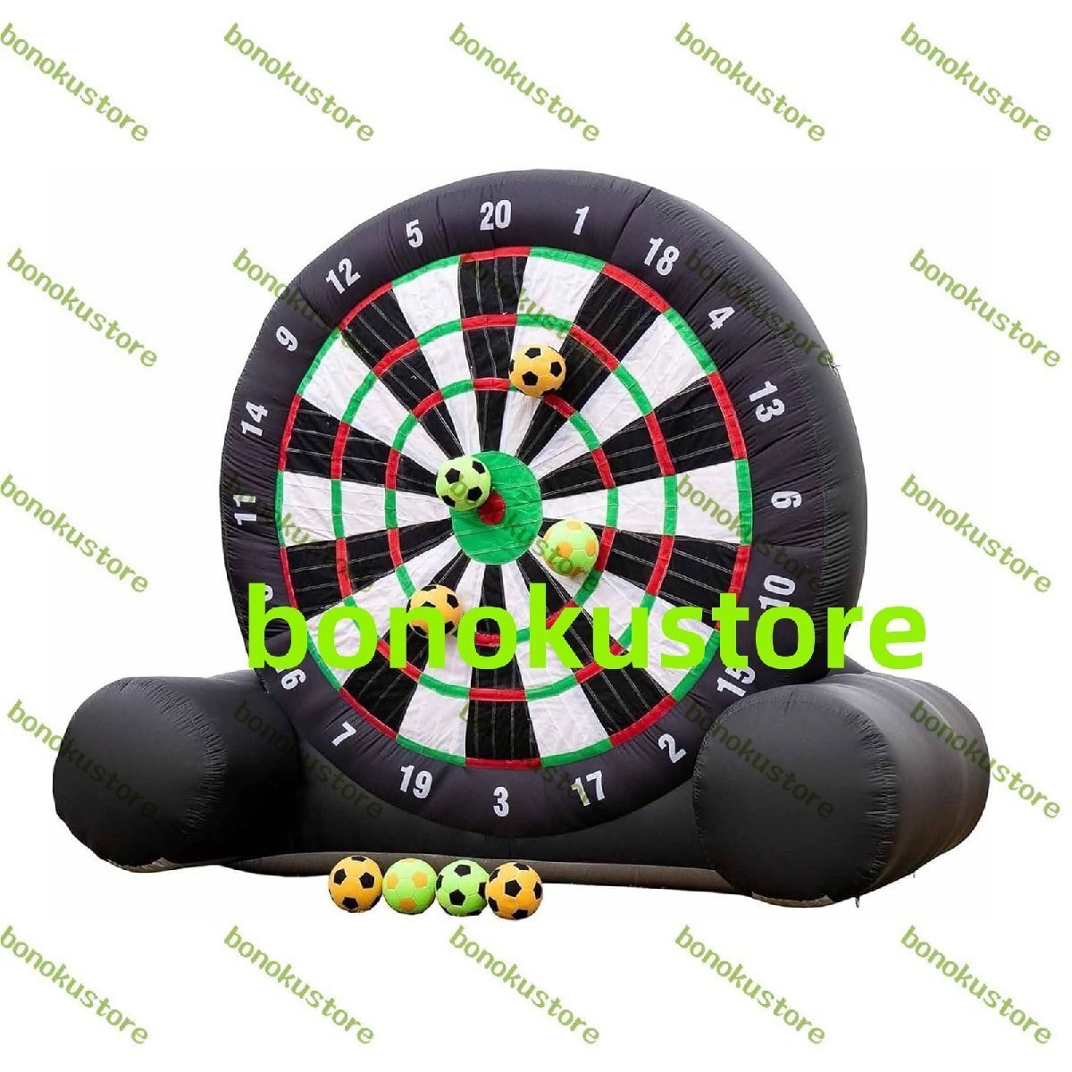 10フィートの巨大インフレータブルサッカーダーツボード 370Wブロワー付き屋外サッカーシューティングトレーナー サッカーボール8個付き拍卖