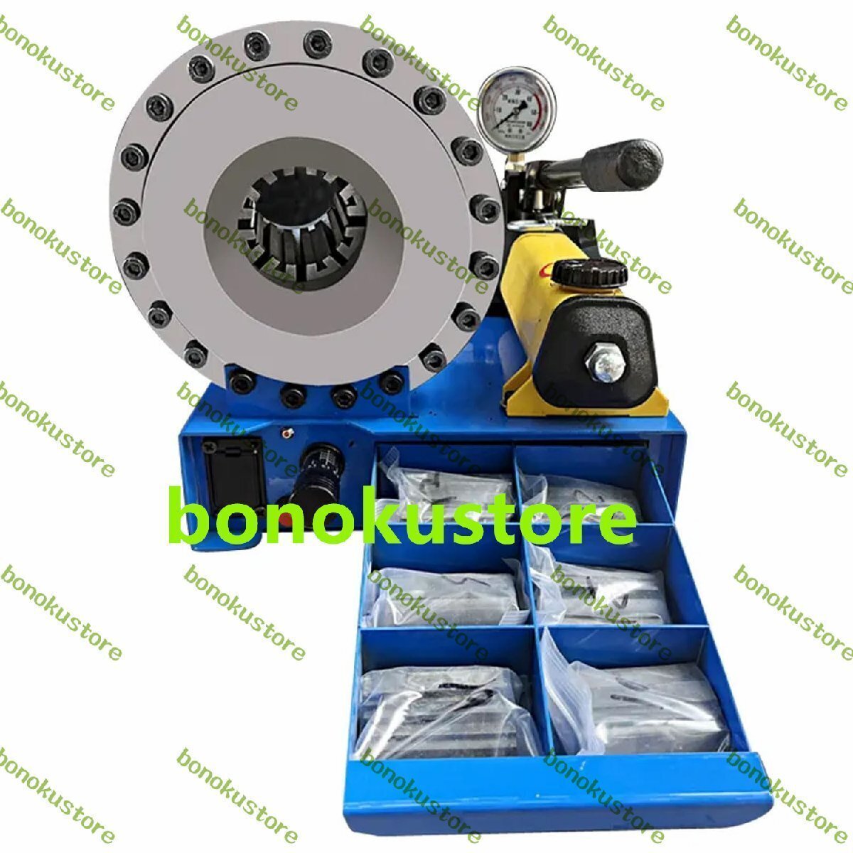 手動油圧ホース圧着機 7セットのダイス付きポータブルホースクリンパー 金型口径:10-31mm 高圧ホース継手クリンパー ガス管 水道管用拍卖