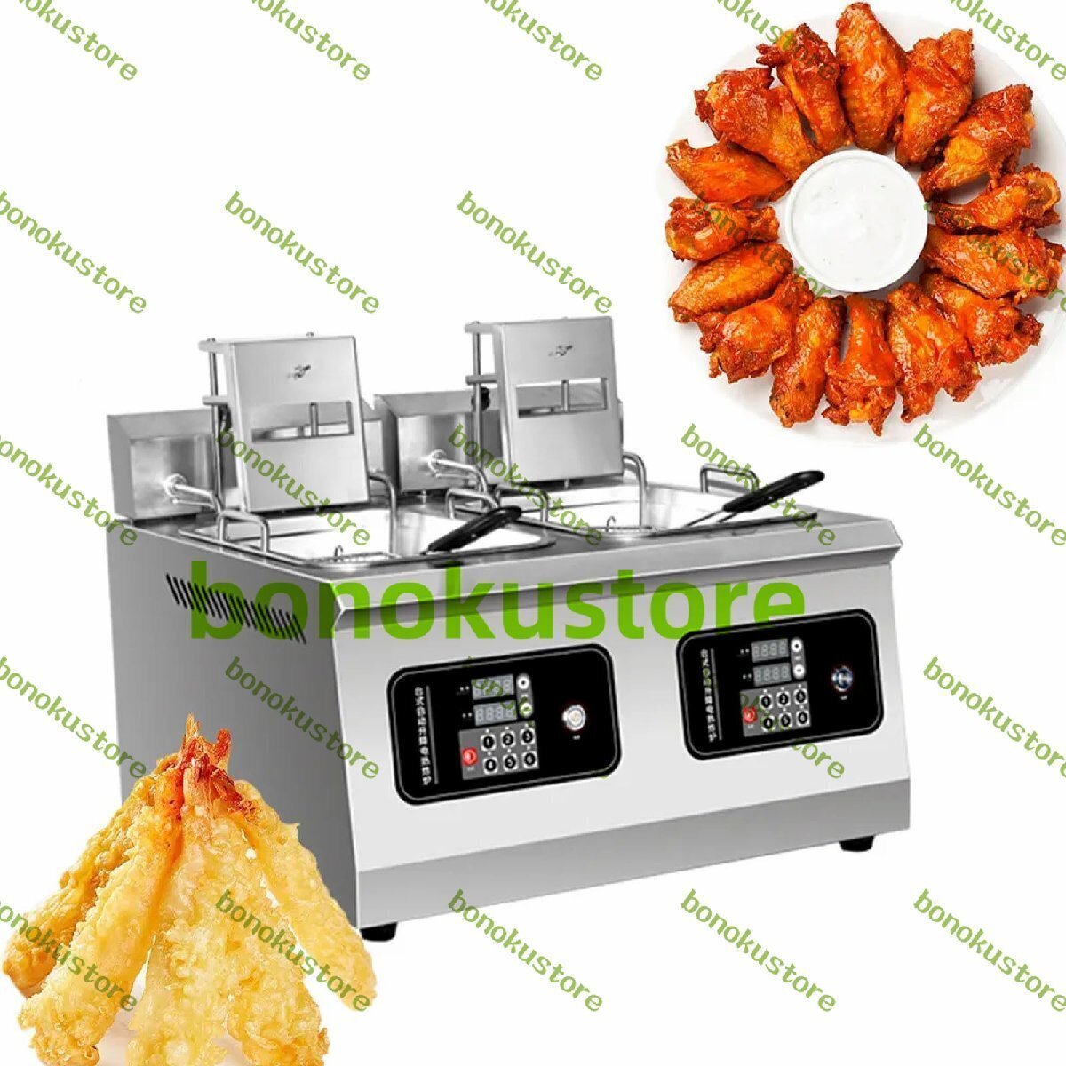 業務用リフティング電気ディープフライヤー 28Lテーブルステンレススチールフライヤー 0-180℃温度制御 スマートパネル お手入れ簡単拍卖