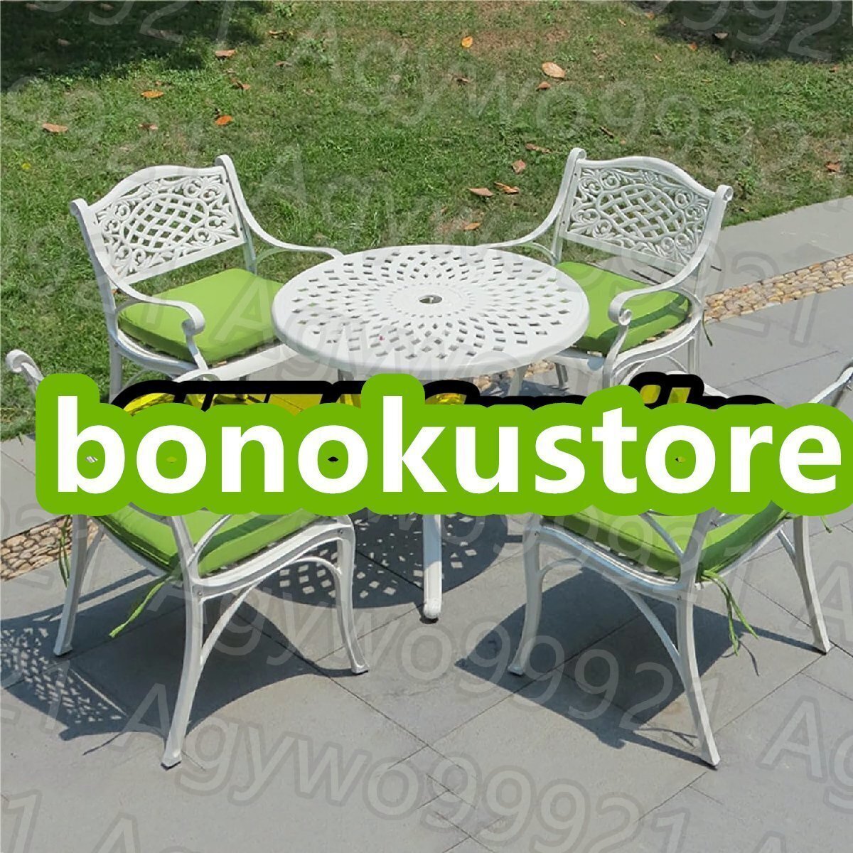 ガーデンテーブルセット ガーデンテーブル ガーデン用テーブルとイス ベランダ テーブル 5点セット 防水 アルミ鋳物 ガーデンファニチャー拍卖